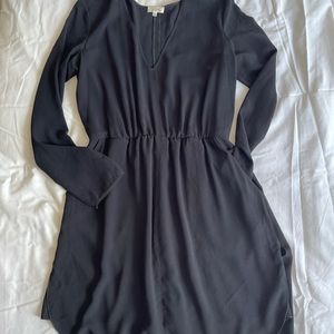 Wilfred black long sleeve deep v dress. Size:Large
